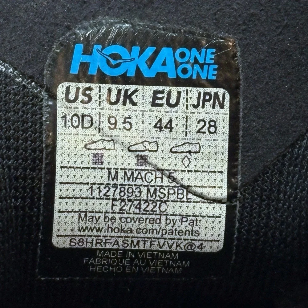 Hoka One One Mach 5 Shoes Mens Size 10 D Blue Running‎ Athletic Sneakers 1127893